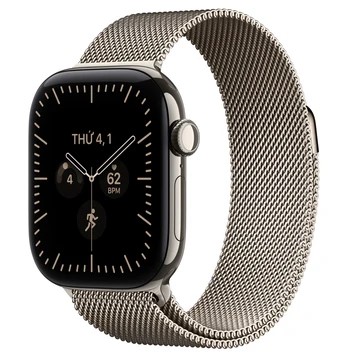 Apple Watch Series 12 5G 42mm Viền Titan - Dây Thép - Chính hãng VN/A Titan Tự Nhiên