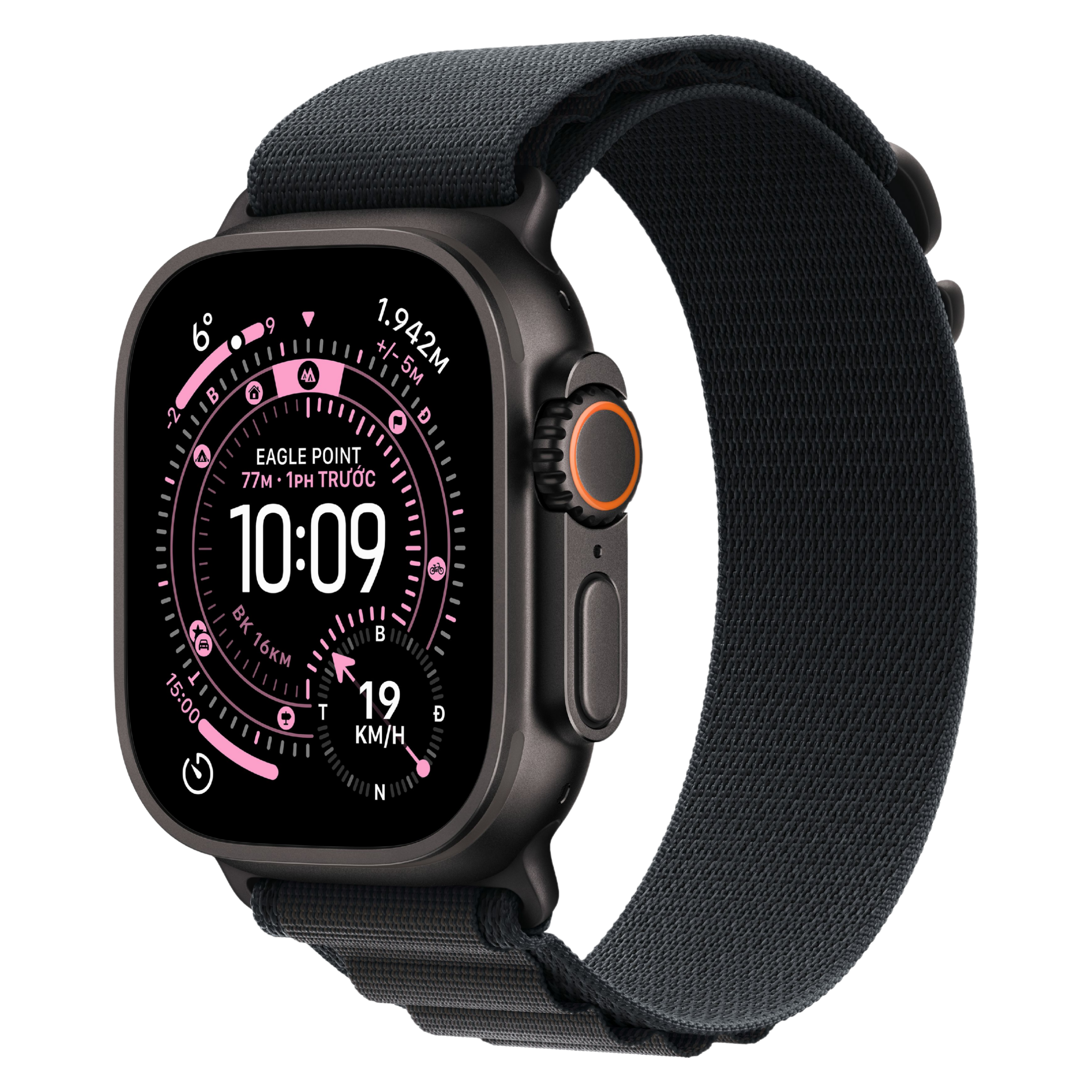 Apple Watch Ultra 3 LTE 49mm Vỏ Titan Đen - Dây quấn Alpine - Chính Hãng VN/A Đen