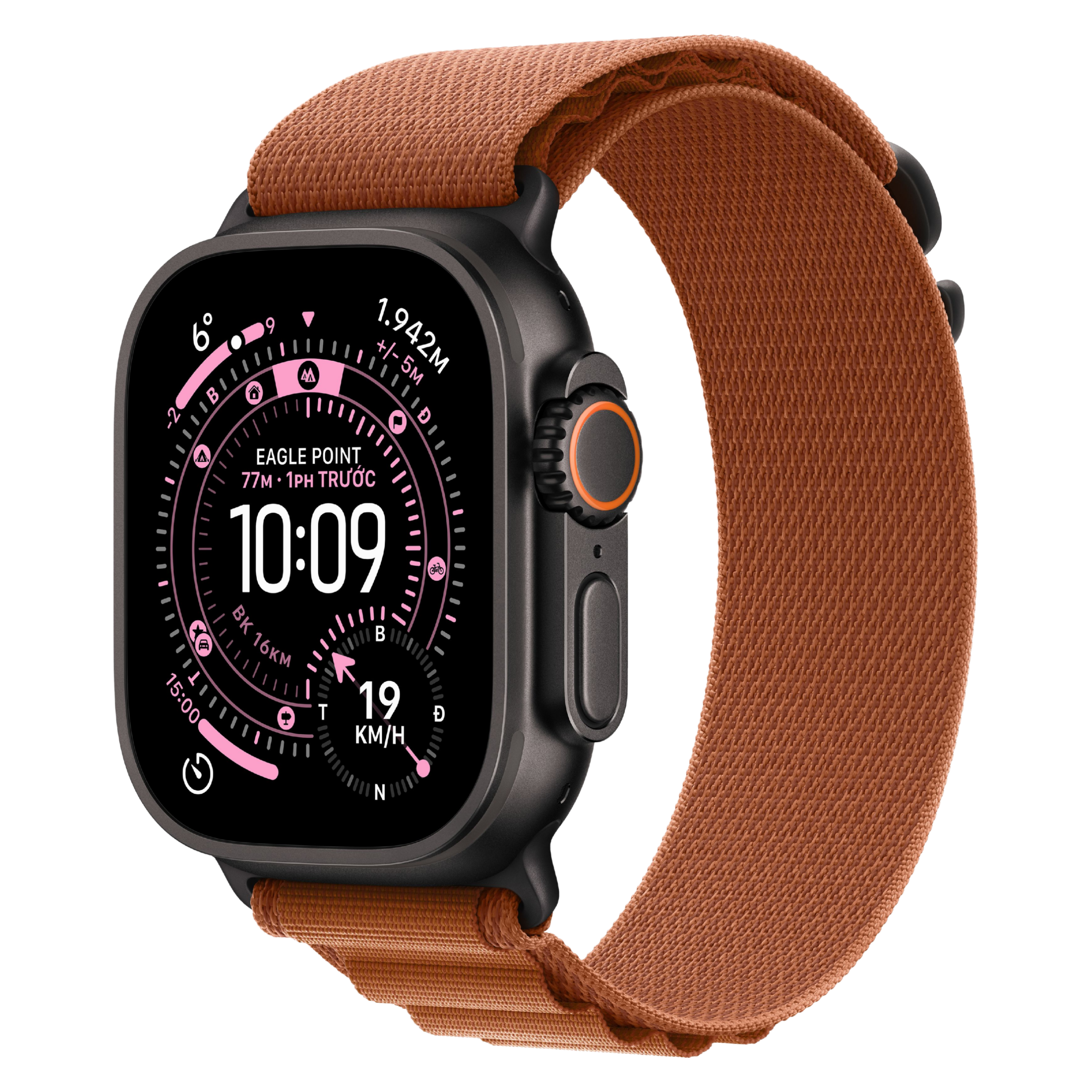 Apple Watch Ultra 3 LTE 49mm Vỏ Titan Đen - Dây quấn Alpine - Chính Hãng VN/A Nâu Gốm