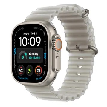 Apple Watch Ultra 4 5G 49mm Vỏ Titan - Dây đeo cao su Ocean - Chính Hãng VN/A Titan Tự Nhiên
