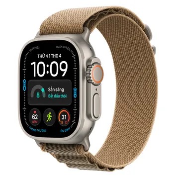 Apple Watch Ultra 4 5G 49mm Vỏ Titan - Dây quấn Alpine - Chính Hãng VN/A Titan Tự Nhiên